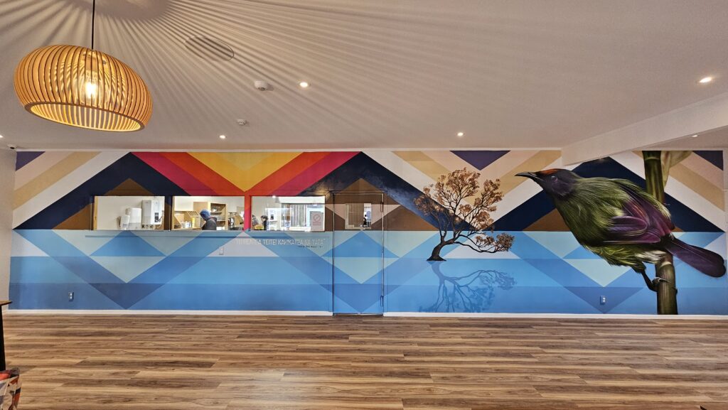 Haka House Wanaka | Mural painting by NZ artists Charles and Janine Williams